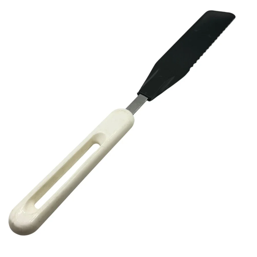 Vintage Bonny USA Nylon Pie Server Cake Cutter Black Serrated‎ Cream Handle MCM